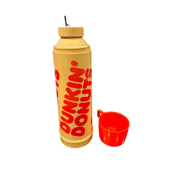 Vintage Thermos Dunkin Donuts Insulated Carafe With Cup - Picture 2 of 3